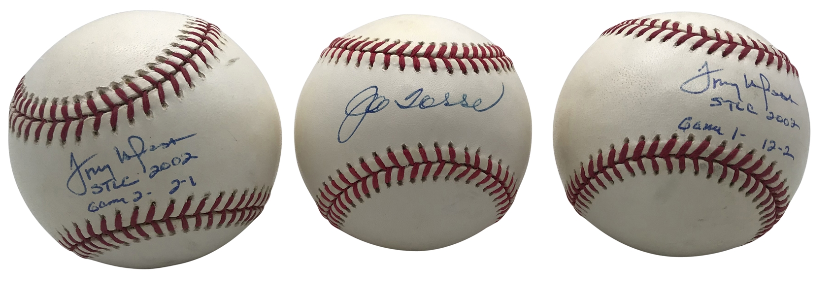 Lot of Three (3) MLB Skipper Legends Single Signed Baseballs w/ Tony La Russa & Joe Torre! (Beckett/BAS Guaranteed)