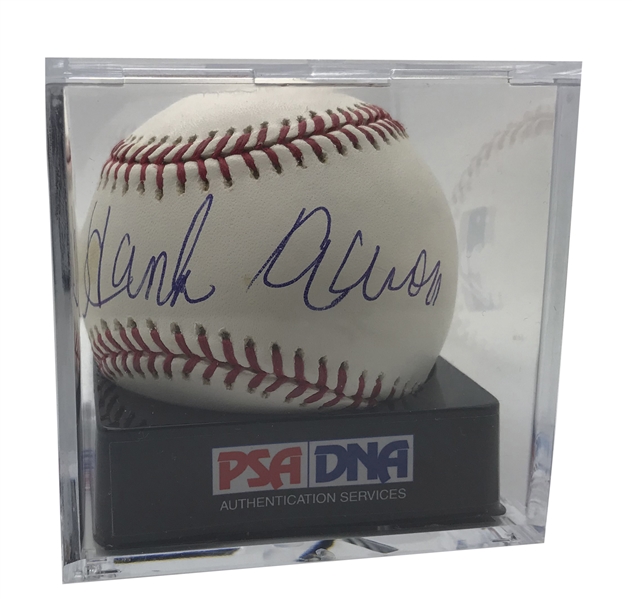 Hank Aaron Signed OML Baseball PSA/DNA Graded GEM MINT 10!