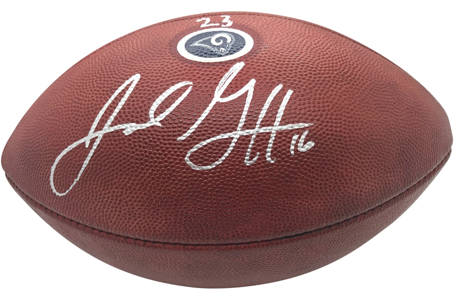 Jared Goff Signed Game Used Los Angeles Rams Football (PSA/DNA)