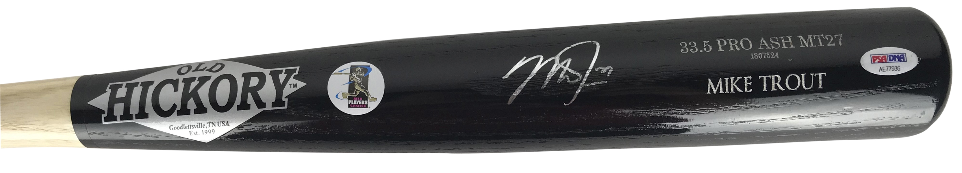 Mike Trout Signed Old Hickory Personal Model Baseball Bat (PSA/DNA)