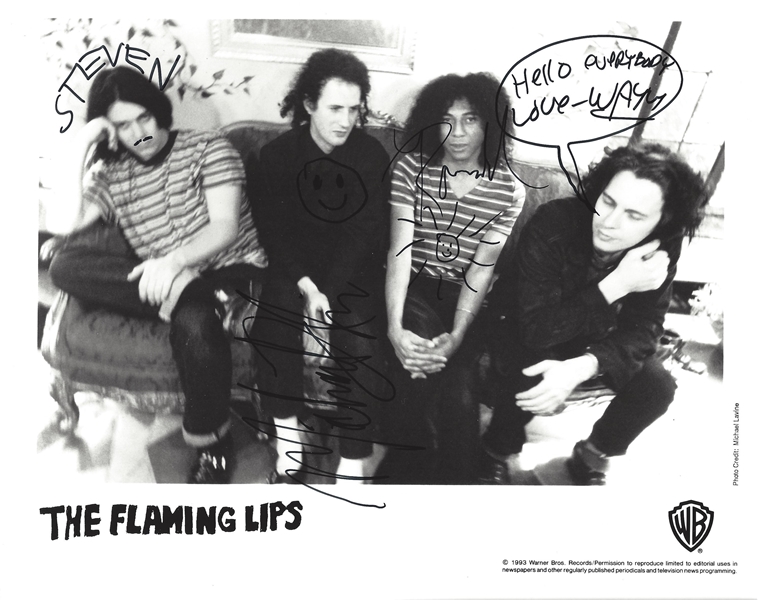 The Flaming Lips Rare Group Signed 8" x 10" Promotional Photograph c. 1993 (Beckett/BAS Guaranteed)
