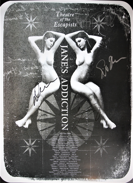 Janes Addiction Band Signed 2012 Tour Poster (BAS/Beckett Guaranteed)