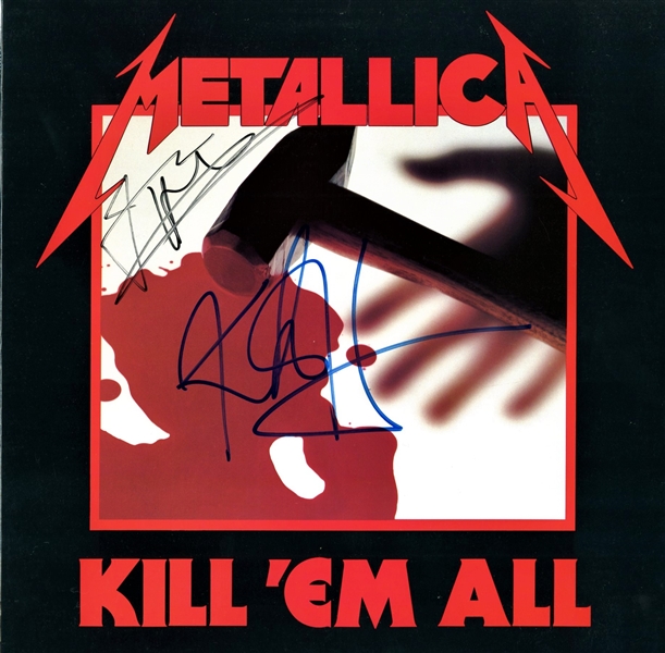 Metallica: James Hetfield & Kirk Hammett Signed "Kill Em All!" Record Album (Beckett/BAS Guaranteed)