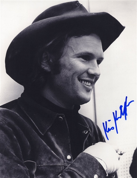 Lot of Two (2) Kris Kristofferson Signed 11" x 14" Photographs (Beckett/BAS Guaranteed)