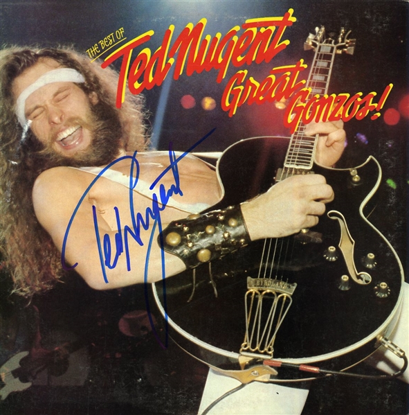 Ted Nugent Signed "Great Gonzos!" Record Album (Beckett/BAS Guaranteed)