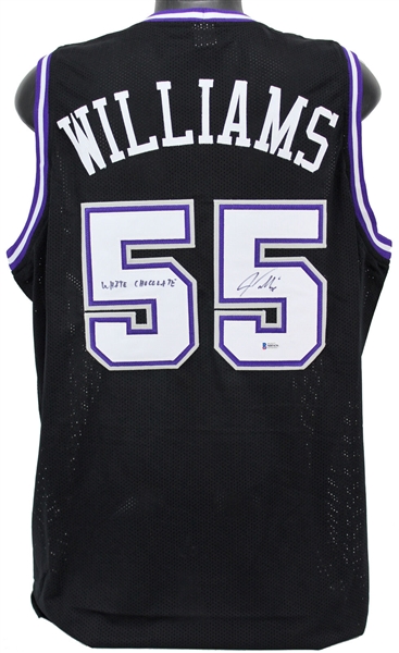 Jason Williams Signed & Inscribed "White Chocolate" Model Jersey (Beckett/BAS)