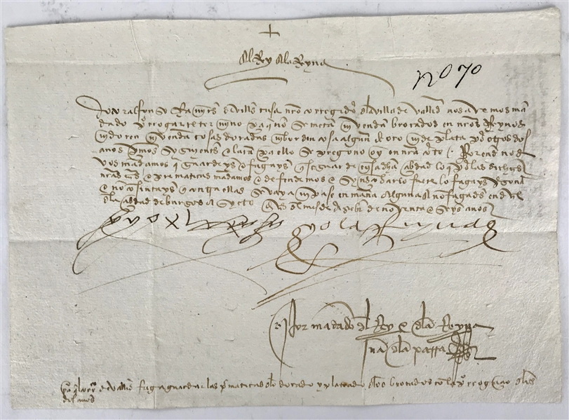 Ferdinand and Isabella Signed 6" x 8.5" Spanish 1496 Letter, One of the Finest to Surface! (Beckett/BAS Guaranteed)