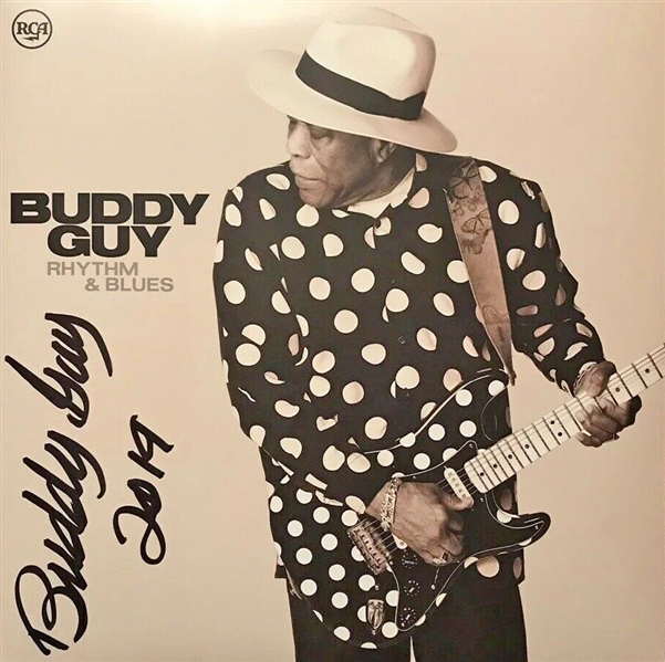 Buddy Guy Signed "Rhythm & Blues" Record Album with Photo Proof! (Beckett/BAS Guaranteed)