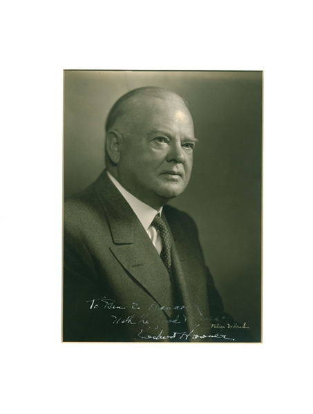 President Herbert Hoover Vintage Signed 6.5" x 9" Sepia Tone Photograph (Beckett/BAS Guaranteed)