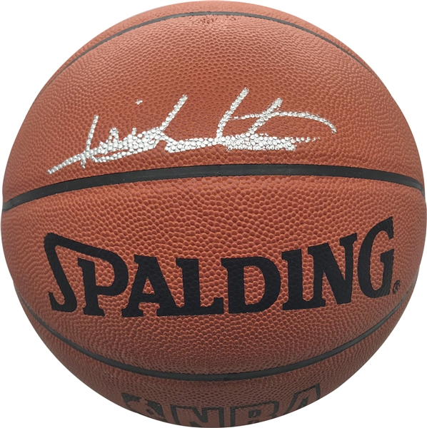 Isiah Thomas Signed Leather NBA Game Basketball )JSA)