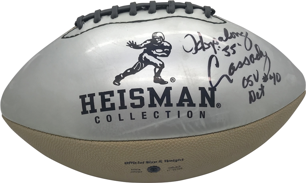 Howard Cassady Signed Football w/ Heisman Trophy Inscription! (JSA)