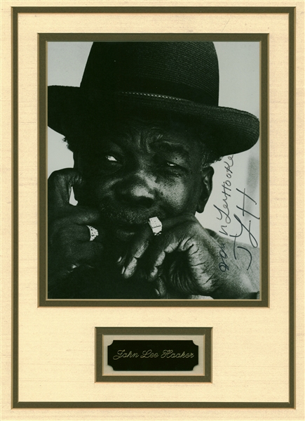 John Lee Hooker Signed 7" x 9" Black & White Photograph (Beckett/BAS Guaranteed)