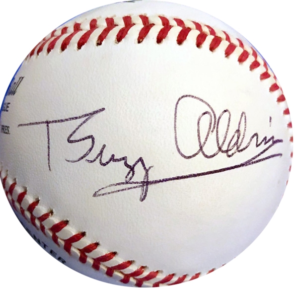 Buzz Aldrin Single Signed Baseball (Beckett/BAS)