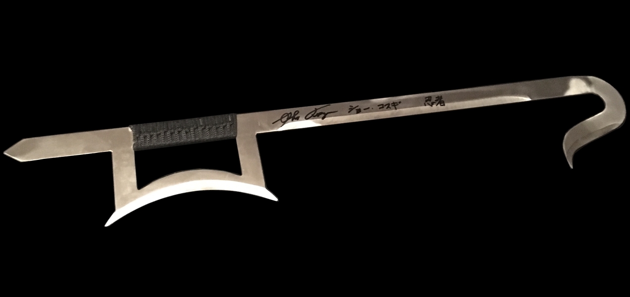 Sho Kosugi Rare Signed Ninja Sword with English & Japanese Autographs! (Beckett/BAS)