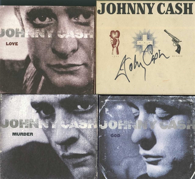 Johnny Cash Signed "Love, God, Murder" CD Box Set (Beckett/BAS)