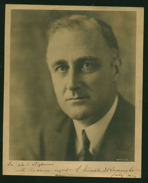 President Franklin D. Roosevelt Signed 8" x 10" Sepia Tone Photograph (Beckett/BAS)