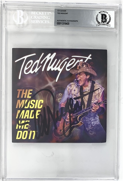 Ted Nugent Signed CD Booklet: "The Music Made Me Do It" (Beckett/BAS Encapsulated)