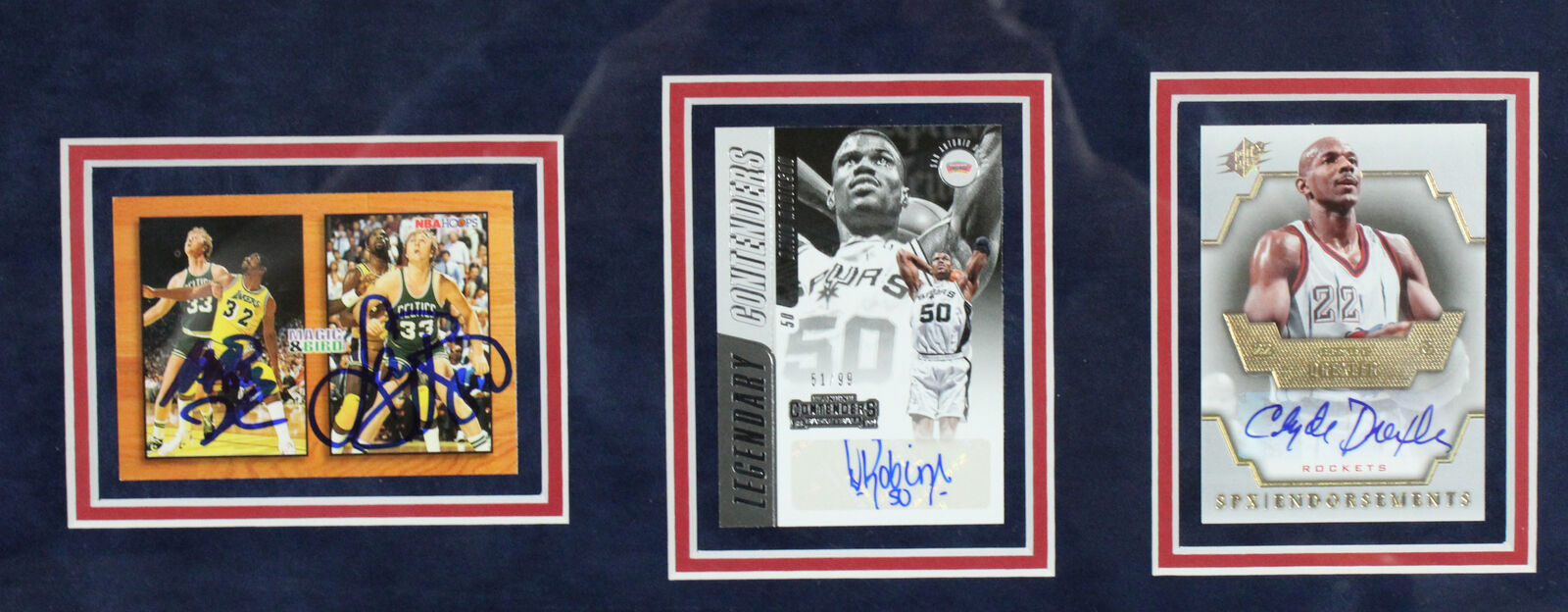 Lot Detail - 1992 USA Dream Team Signed Custom Basketball Card Display ...