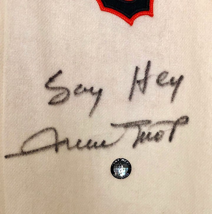 Lot Detail - Willie Mays Signed Mitchell & Ness Cooperstown Collection  Giants Flannel Jersey