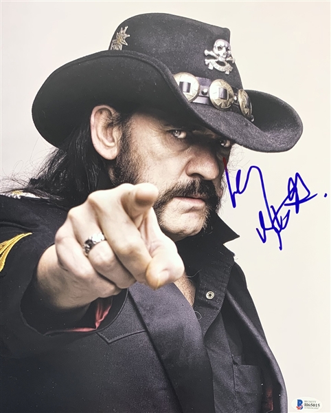 Motorhead: Lemmy Kilmister Signed 11" x 14" Color Photo (Beckett/BAS)