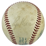 Roger Maris Impressive Vintage Single Signed OAL (Cronin) Baseball (JSA)