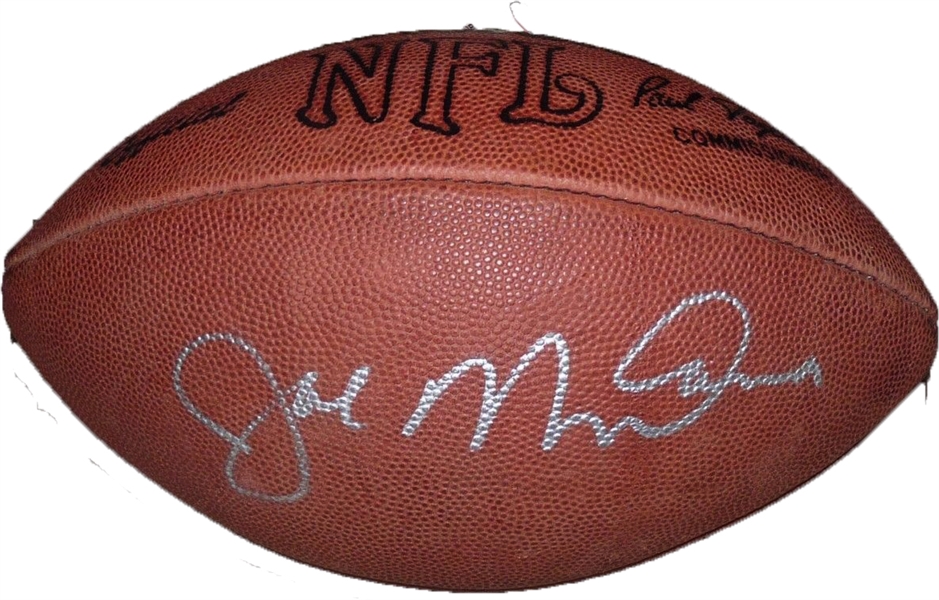 Joe Montana Signed Wilson Official NFL Leather Game Model Football (JSA)
