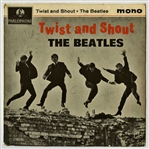 The Beatles RARE Group Signed "Twist & Shout" 45 RPM Album Flat (PSA/DNA)