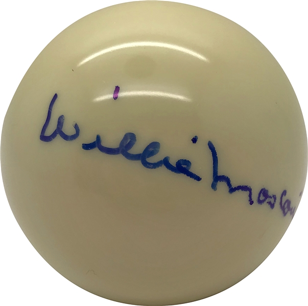 Willie Mosconi Signed Pool Cue Ball (JSA)