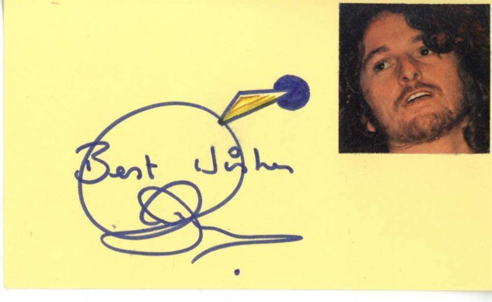 YES: Jon Anderson Vintage Signed 3" x 5" Album Page (Beckett/BAS)