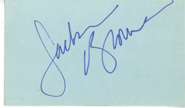 Jackson Browne Vintage Signed 3" x 5" Index Card (Beckett/BAS)