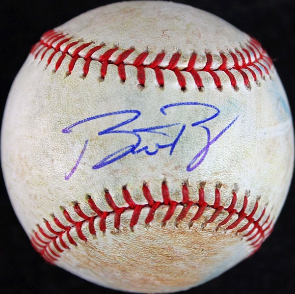 Buster Posey Game Used & Signed OML Baseball (PSA/DNA)