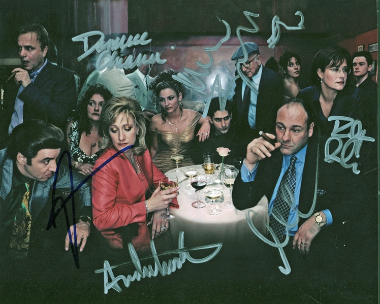 Sopranos Cast Signed 8" x 10" Color Photograph w/ Gandolfini! (PSA/DNA)