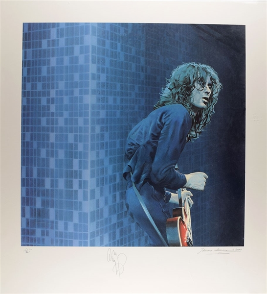 Led Zeppelin: Jimmy Page Signed Ltd. Ed. 30" x 33" Artist Print Lithograph (BAS/Beckett)