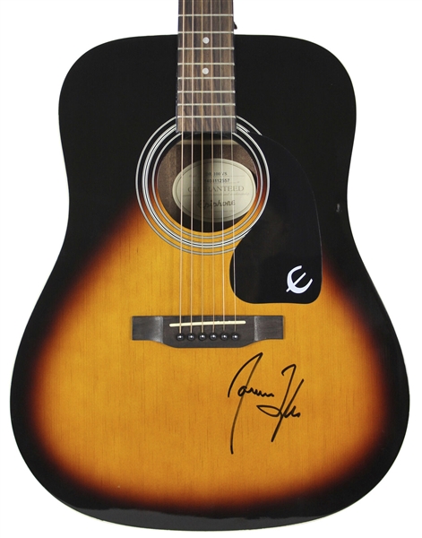 James Taylor Signed Epiphone Acoustic Guitar (Beckett/BAS)
