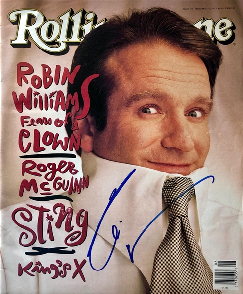 Robin Williams Signed February 1991 Rolling Stone Magazine (BAS/Beckett)