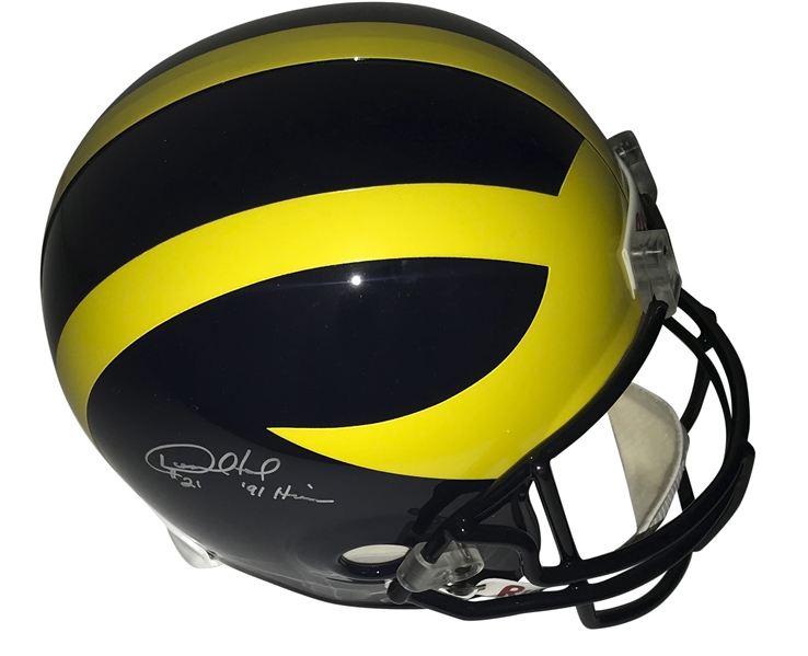 Desmond Howard Signed Michigan Full Size Replica Helmet (JSA)