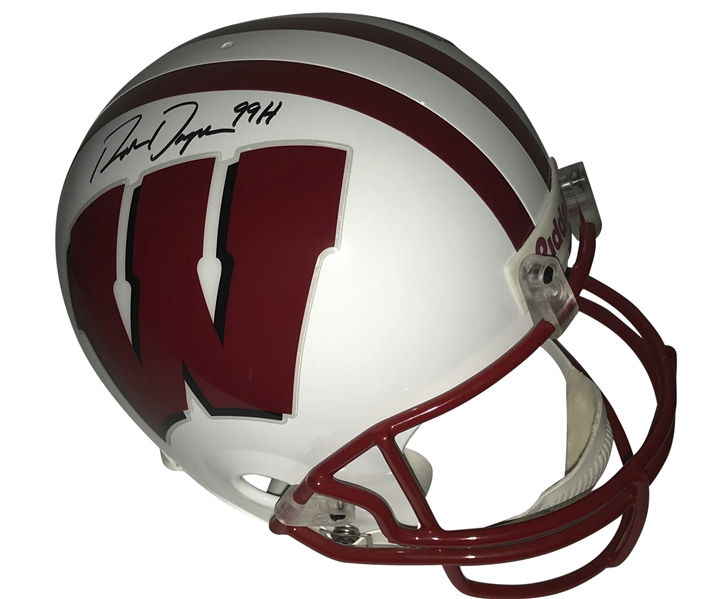 Ron Dayne Signed University of Wisconsin Full Size Replica Helmet (JSA)