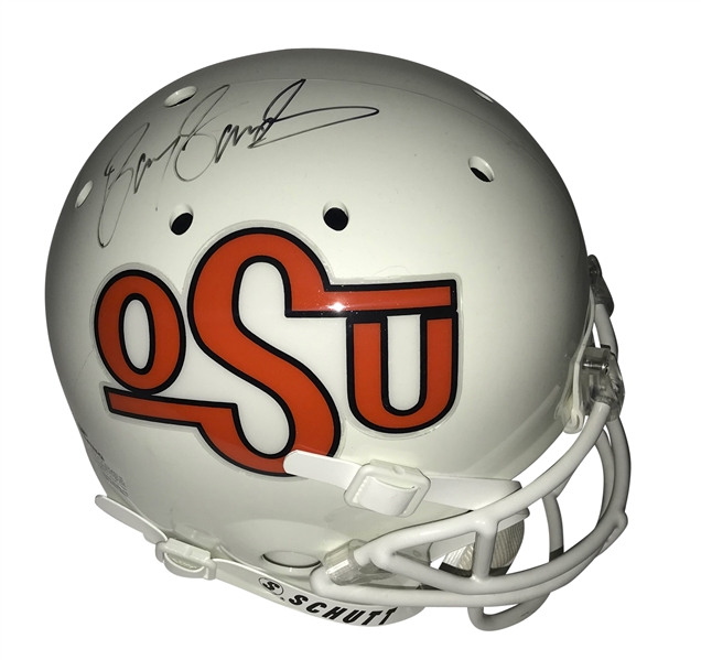 Barry Sanders Signed Oklahoma State Full Size Replica Helmet (JSA)