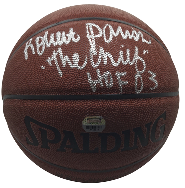 Lot of Two (2) Signed & Inscribed NBA I/O Basketballs w/ Robert Parish & Bill Sharman! (Fanatics & PSA/DNA)