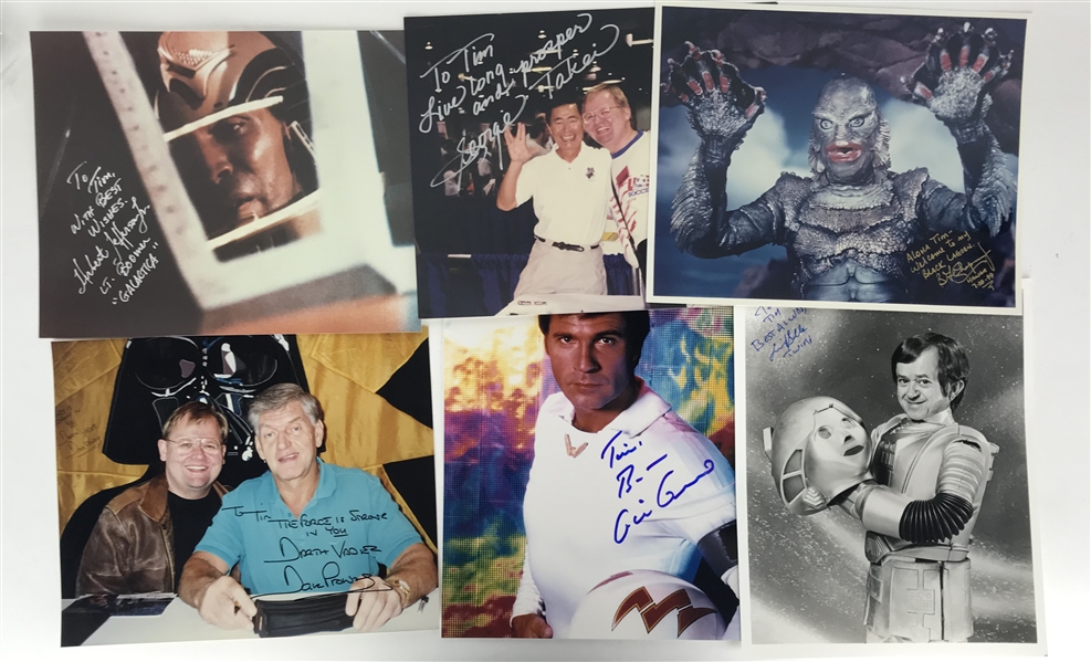 Lot of Twelve (12) Signed & Personalized 8" x 10" Photos w/ Prowse, Takei & Others!