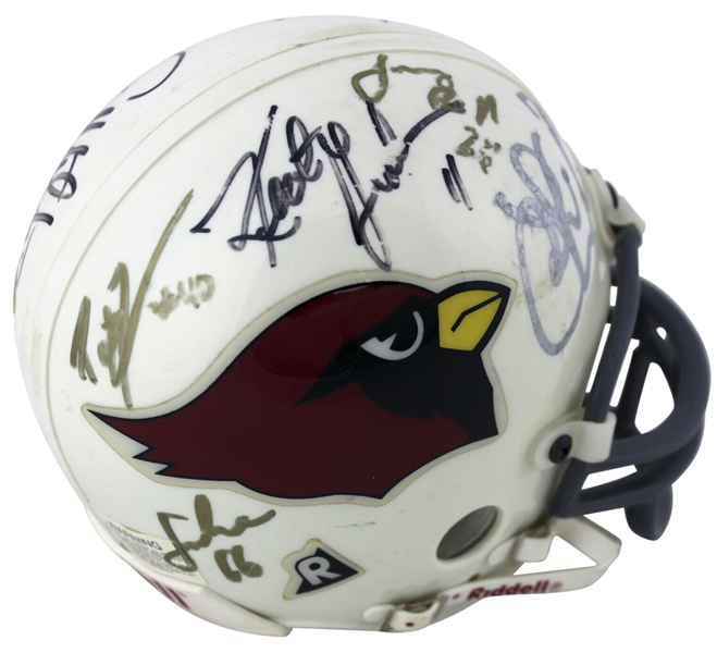 1998 Arizona Cardinals Multi-Signed Mini Helmet with Pat Tillman ROOKIE Autograph (JSA)