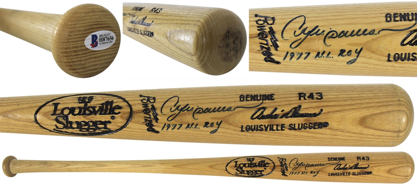 Andre Dawson Signed & Inscribed Louisville Slugger R43 Model Baseball Bat (Beckett/BAS)