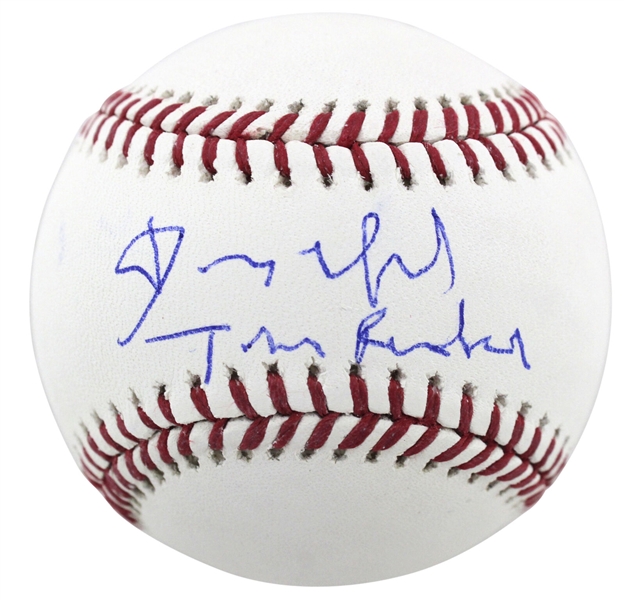 Dennis Quaid Signed Baseball w/ "The Rookie" Inscription (Beckett/BAS)