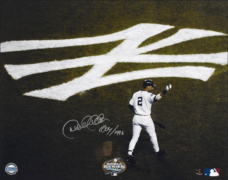 Derek Jeter Signed 16" x 20" Color Photo with "ROY 1996" Inscription (Beckett/BAS)