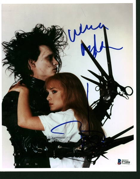 Edward Scissorhands: Johnny Depp & Winona Ryder Signed 8" x 10" Photograph (Beckett/BAS)