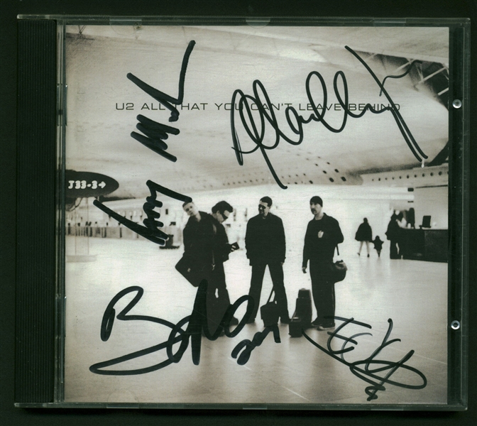 U2 Group Signed "All That You Cant Leave Behind" CD Booklet w/ All Four Members! (REAL/Epperson)