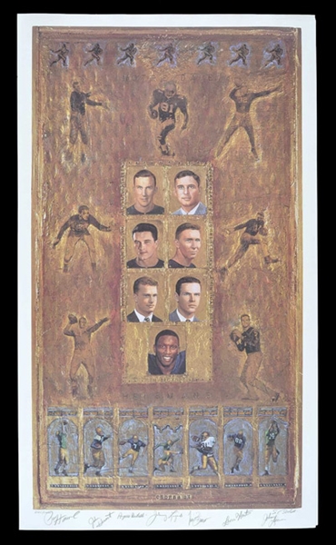 1991 Notre Dame Heisman Trophy Winners Signed Limited Edition 20" x 36" Lithograph (Beckett/BAS Guaranteed)