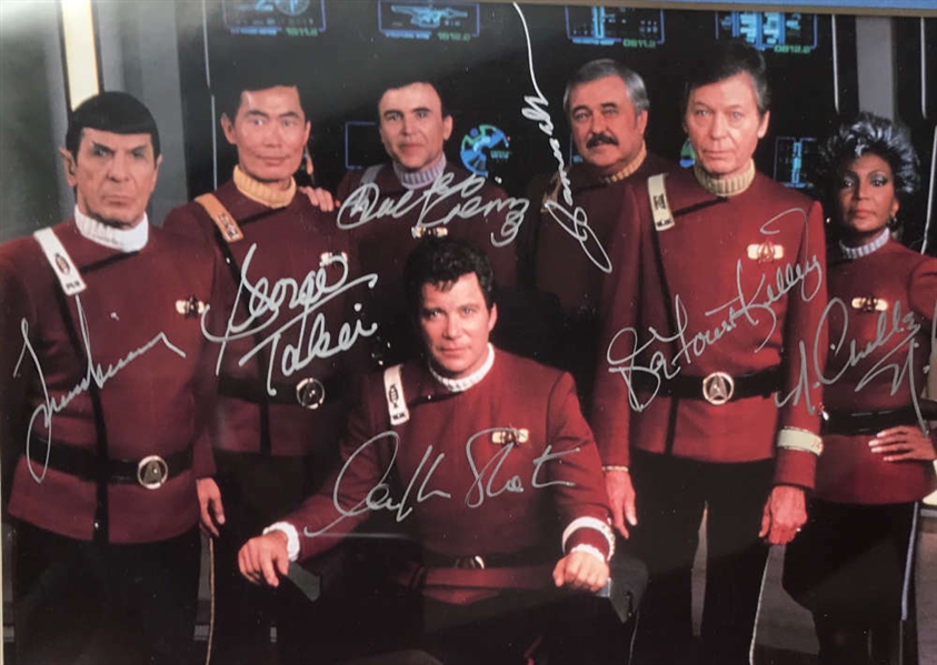 Star Trek Multi-Signed "Heroes of the Final Frontier" Photograph w/ Shatner, Nimoy & Others! (Beckett/BAS)