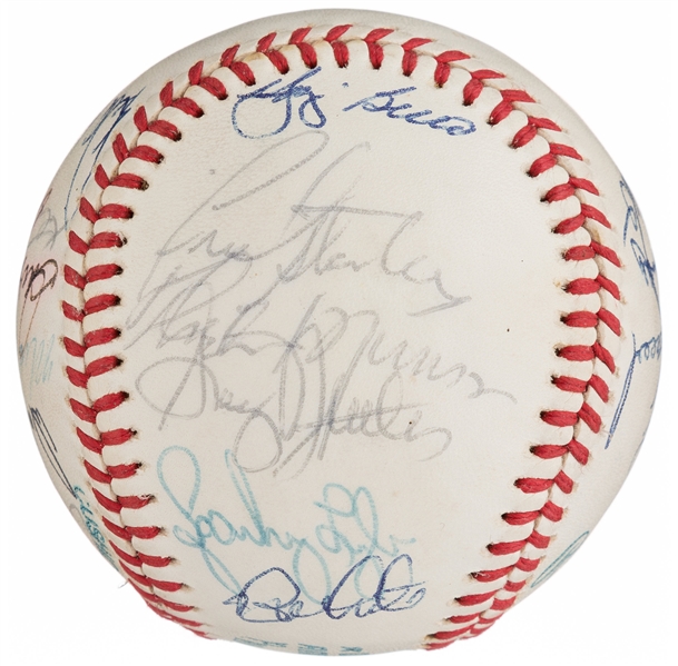 1977 World Series Champion New York Yankees Team Signed OAL Baseball w/ Munson & Others! (Beckett/BAS)