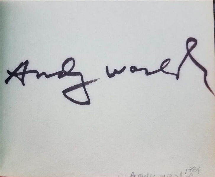 Andy Warhol Near-Mint Signed 4" x 5" Album Page (Beckett/BAS)